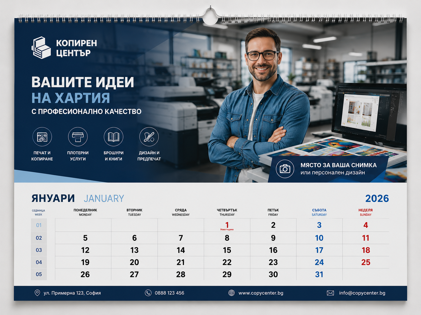 Многолистови календари със спирала