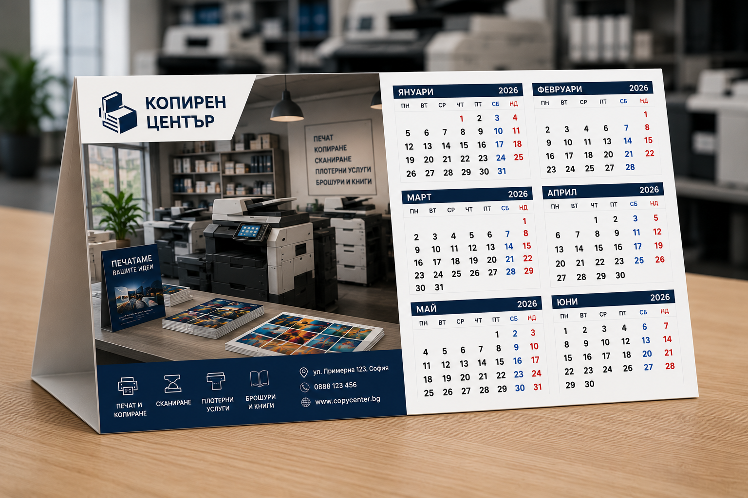 Календар пирамидка без спирала