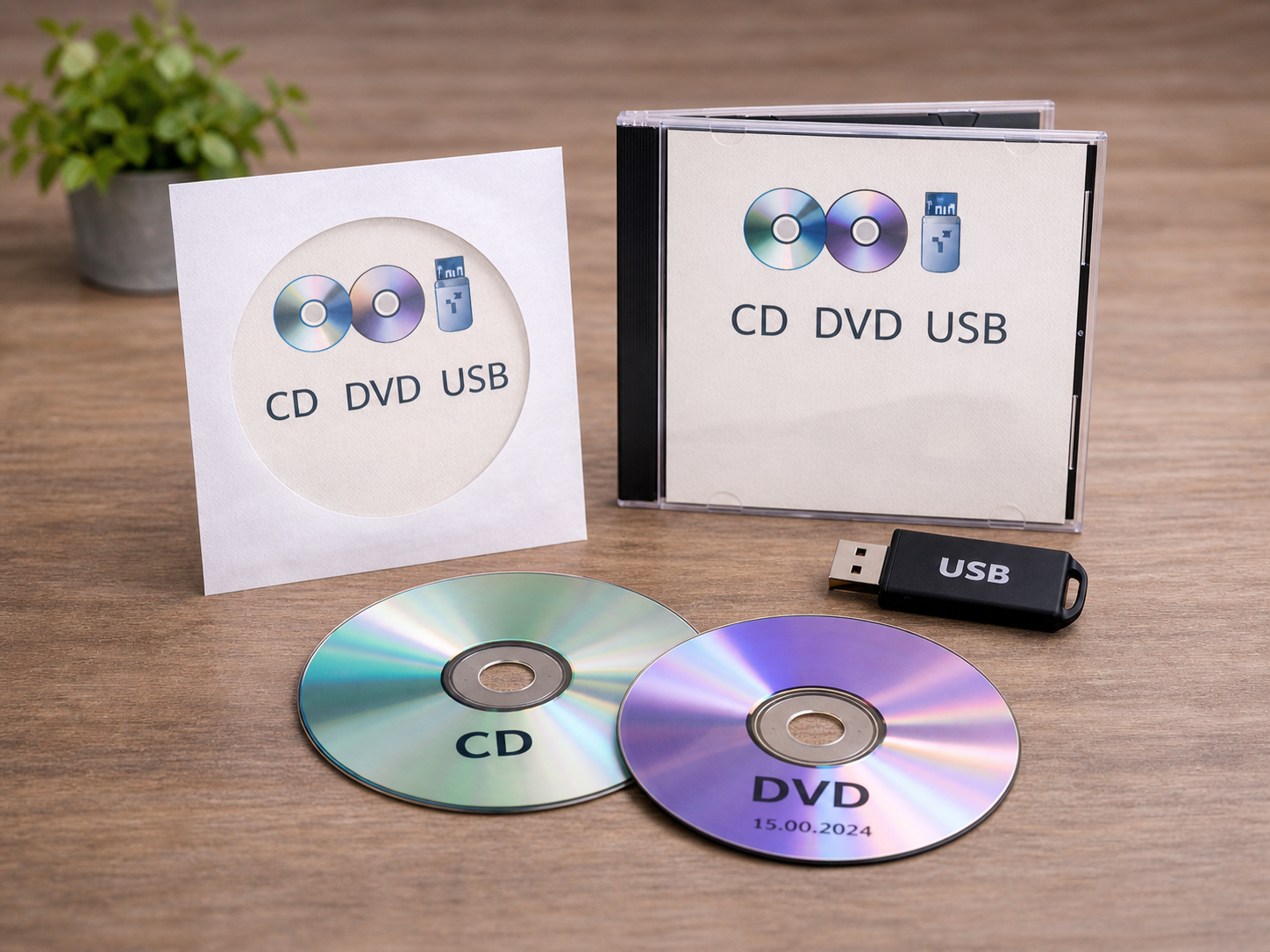 Запис на CD / DVD / USB